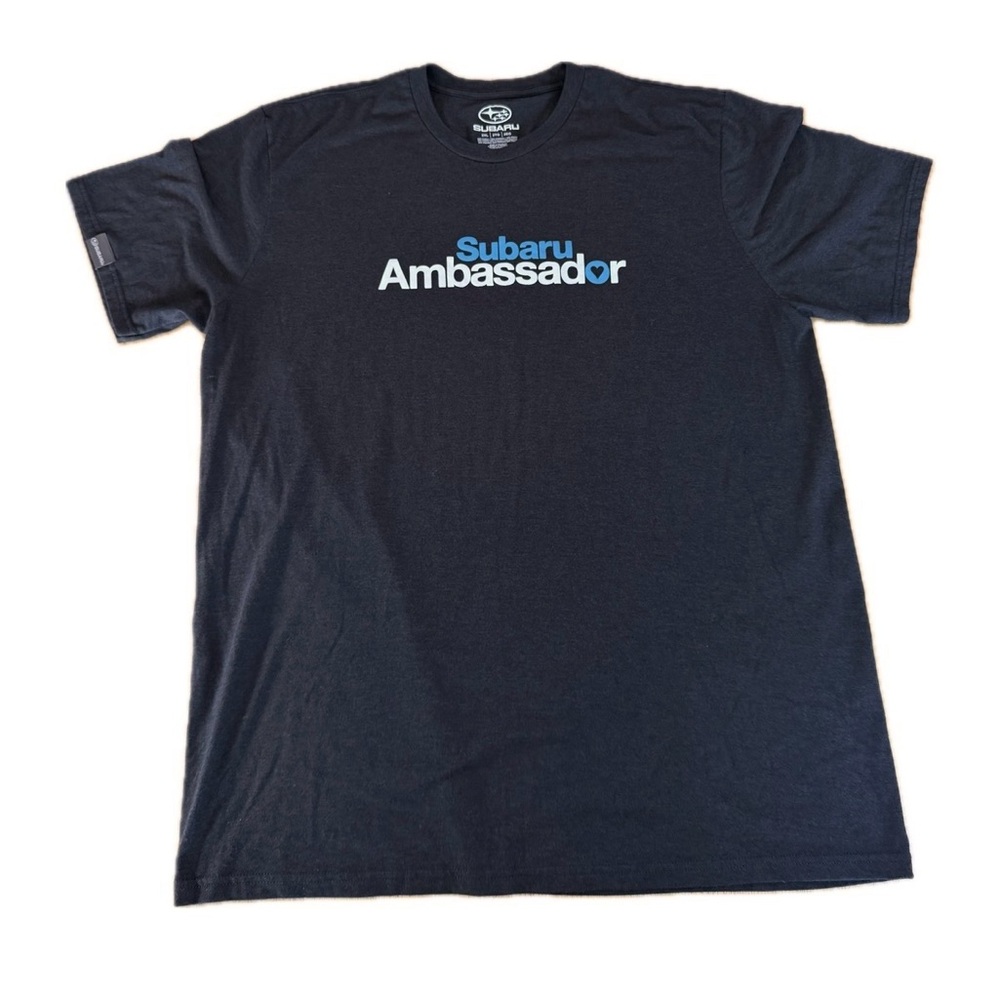 Subaru Ambassador T-Shirt Mens 2XL Charcoal Gray Short Sleeve